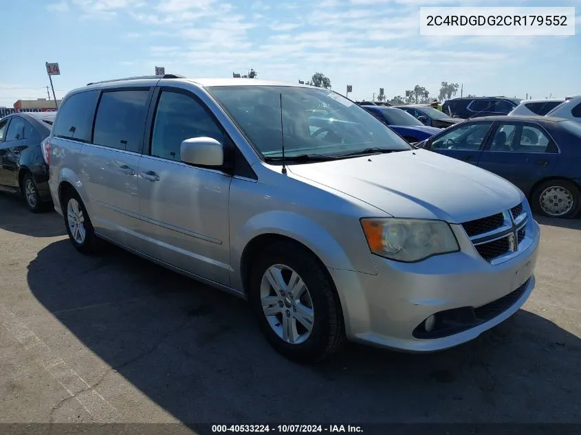 2012 Dodge Grand Caravan Crew VIN: 2C4RDGDG2CR179552 Lot: 40533224