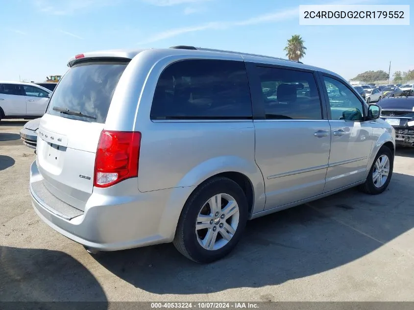 2012 Dodge Grand Caravan Crew VIN: 2C4RDGDG2CR179552 Lot: 40533224