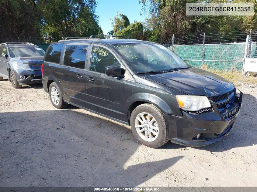 2012 Dodge Grand Caravan R/T VIN: 2C4RDGEG6CR415358 Lot: 40548810