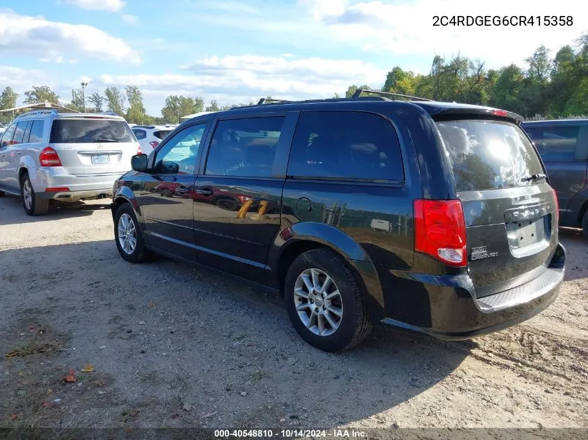 2012 Dodge Grand Caravan R/T VIN: 2C4RDGEG6CR415358 Lot: 40548810