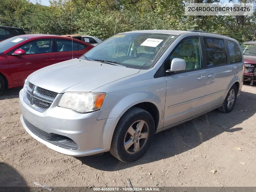 2012 Dodge Grand Caravan Sxt VIN: 2C4RDGCG8CR153426 Lot: 40558978