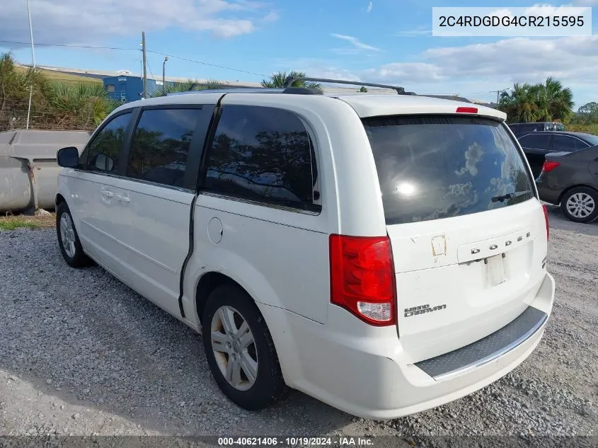 2012 Dodge Grand Caravan Crew VIN: 2C4RDGDG4CR215595 Lot: 40621406