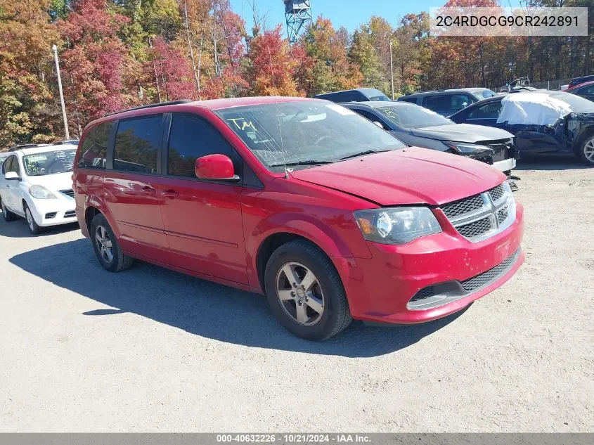 2012 Dodge Grand Caravan Sxt VIN: 2C4RDGCG9CR242891 Lot: 40632226