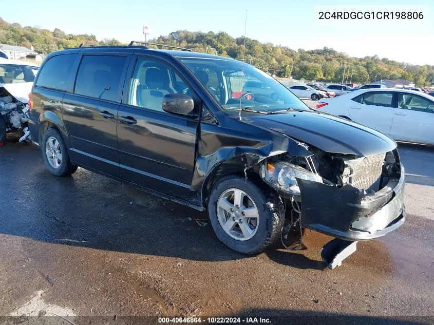 2012 Dodge Grand Caravan Sxt VIN: 2C4RDGCG1CR198806 Lot: 40646864