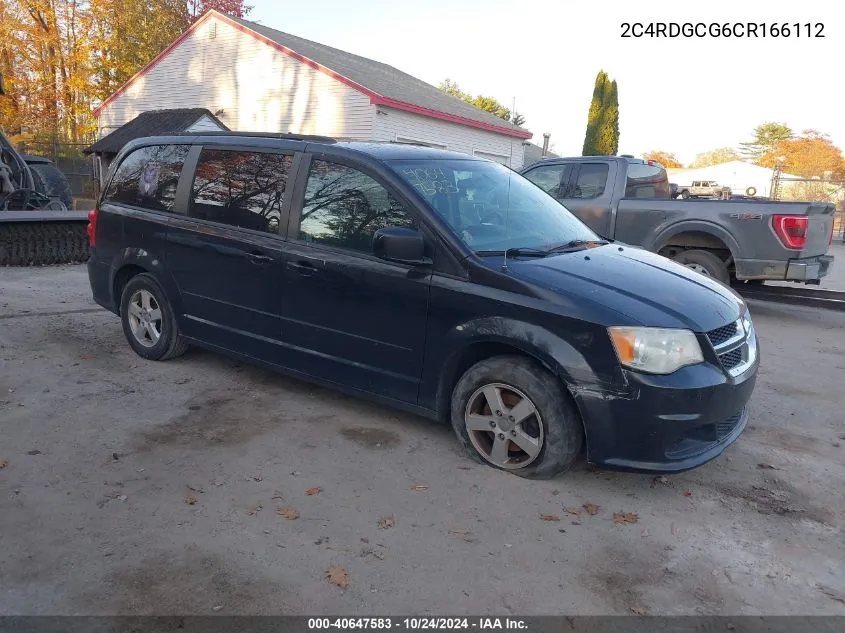 2012 Dodge Grand Caravan Sxt VIN: 2C4RDGCG6CR166112 Lot: 40647583