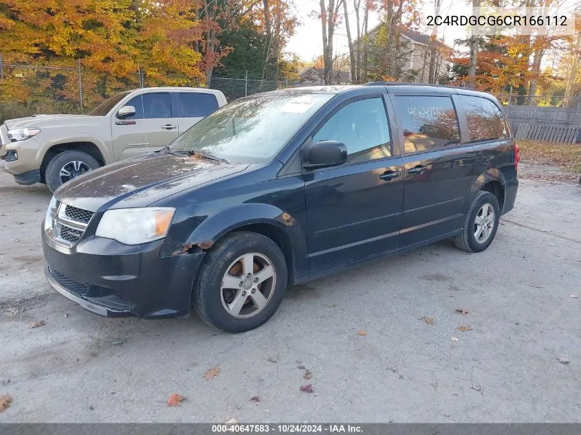 2012 Dodge Grand Caravan Sxt VIN: 2C4RDGCG6CR166112 Lot: 40647583