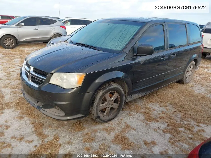 2012 Dodge Grand Caravan Se VIN: 2C4RDGBG7CR176522 Lot: 40649593