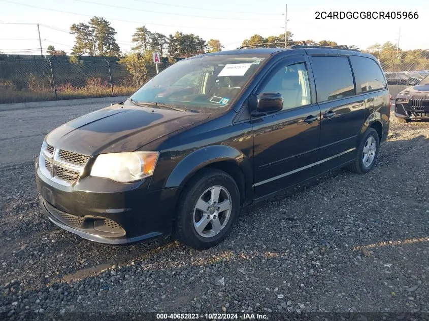 2012 Dodge Grand Caravan Sxt VIN: 2C4RDGCG8CR405966 Lot: 40652823