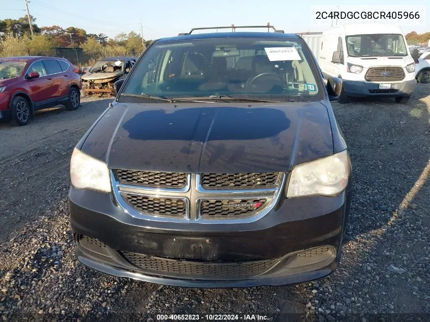 2012 Dodge Grand Caravan Sxt VIN: 2C4RDGCG8CR405966 Lot: 40652823