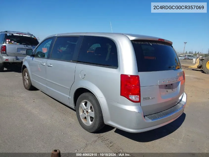 2012 Dodge Grand Caravan Sxt VIN: 2C4RDGCG0CR357069 Lot: 40652915