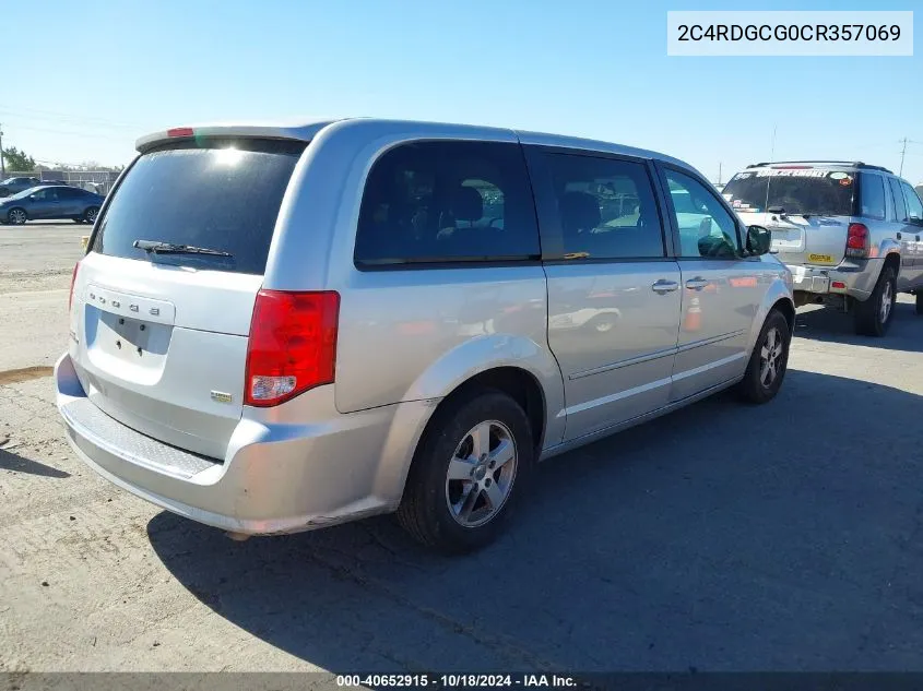 2012 Dodge Grand Caravan Sxt VIN: 2C4RDGCG0CR357069 Lot: 40652915