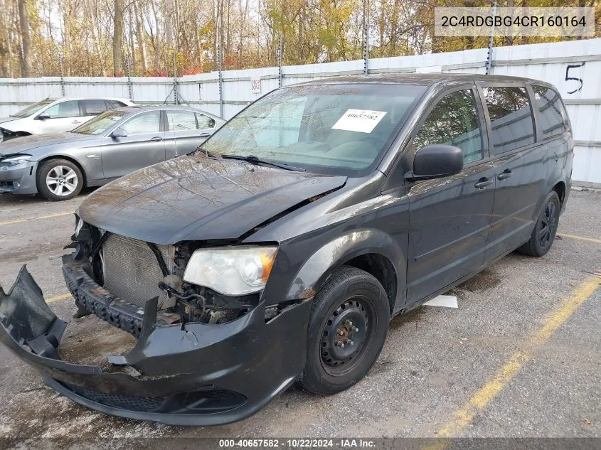 2012 Dodge Grand Caravan Se/Avp VIN: 2C4RDGBG4CR160164 Lot: 40657582