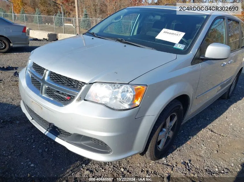 2012 Dodge Grand Caravan Sxt VIN: 2C4RDGCG4CR302690 Lot: 40660557