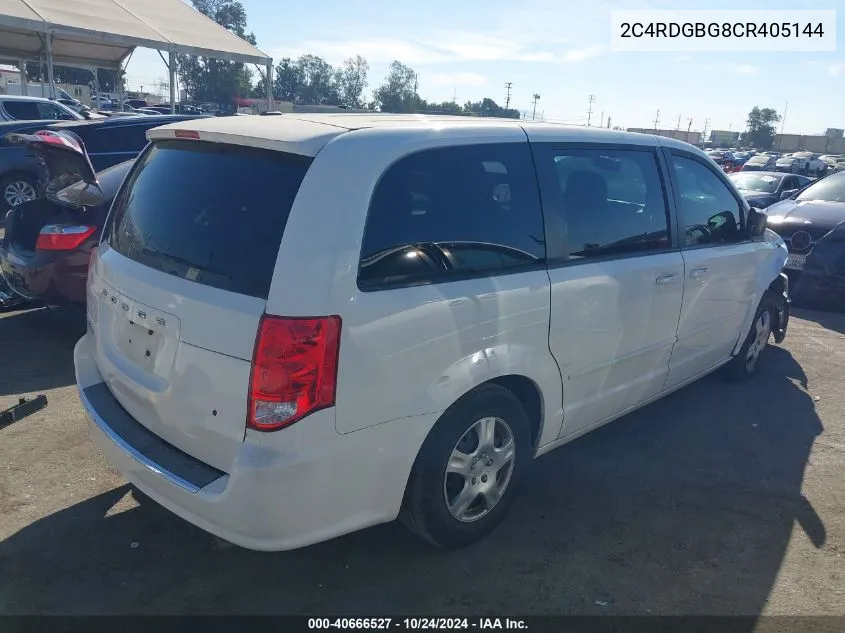 2C4RDGBG8CR405144 2012 Dodge Grand Caravan Se