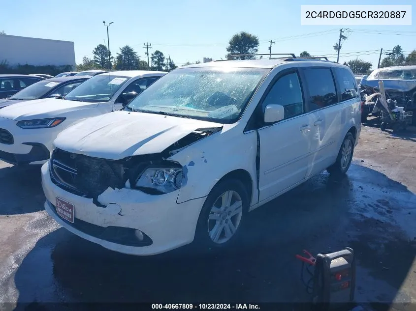 2012 Dodge Grand Caravan Crew VIN: 2C4RDGDG5CR320887 Lot: 40667809