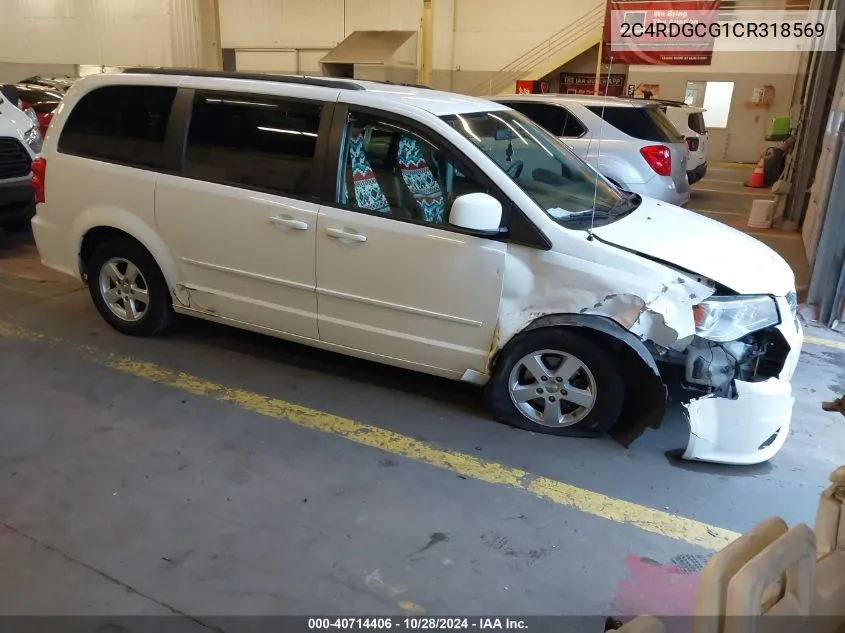 2012 Dodge Grand Caravan Sxt VIN: 2C4RDGCG1CR318569 Lot: 40714406