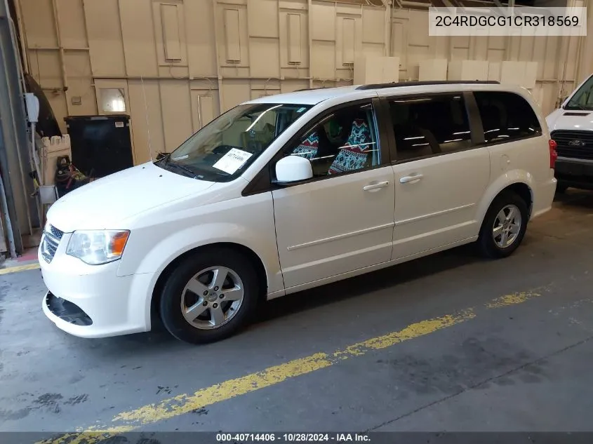 2012 Dodge Grand Caravan Sxt VIN: 2C4RDGCG1CR318569 Lot: 40714406