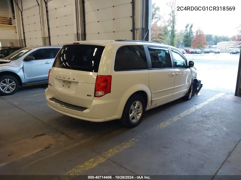 2012 Dodge Grand Caravan Sxt VIN: 2C4RDGCG1CR318569 Lot: 40714406