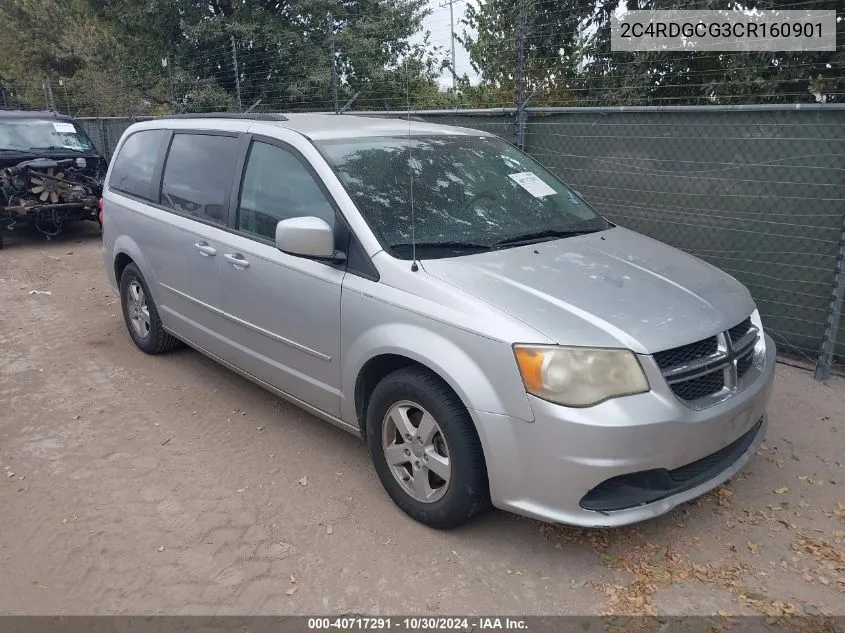 2012 Dodge Grand Caravan Sxt VIN: 2C4RDGCG3CR160901 Lot: 40717291