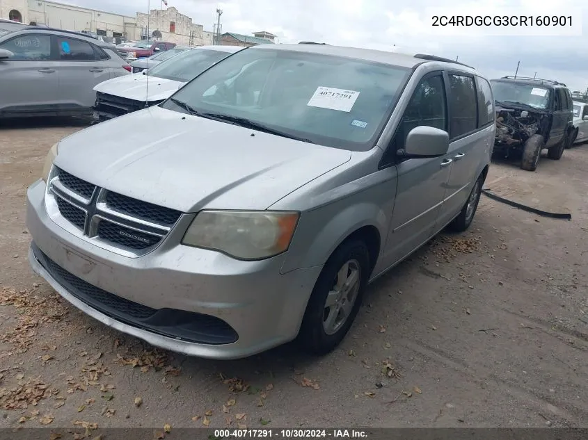 2012 Dodge Grand Caravan Sxt VIN: 2C4RDGCG3CR160901 Lot: 40717291