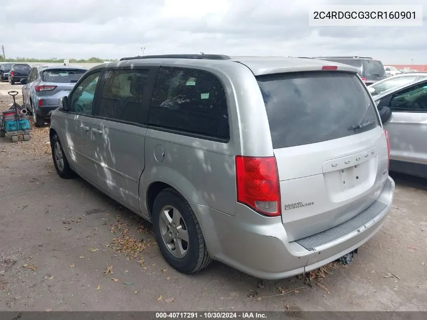 2012 Dodge Grand Caravan Sxt VIN: 2C4RDGCG3CR160901 Lot: 40717291