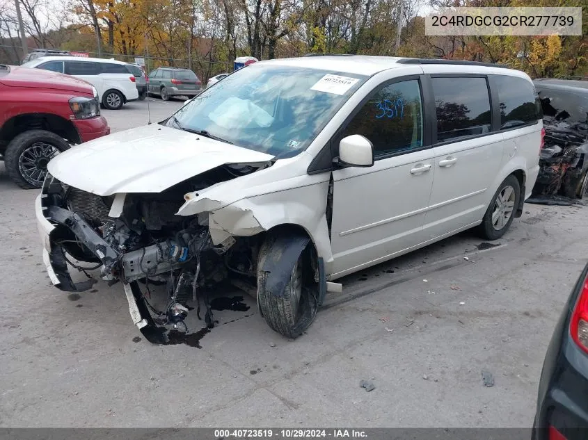 2012 Dodge Grand Caravan Sxt VIN: 2C4RDGCG2CR277739 Lot: 40723519