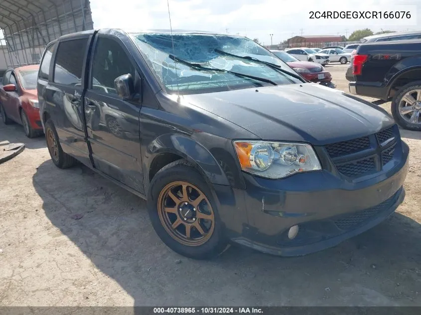 2012 Dodge Grand Caravan R/T VIN: 2C4RDGEGXCR166076 Lot: 40738965