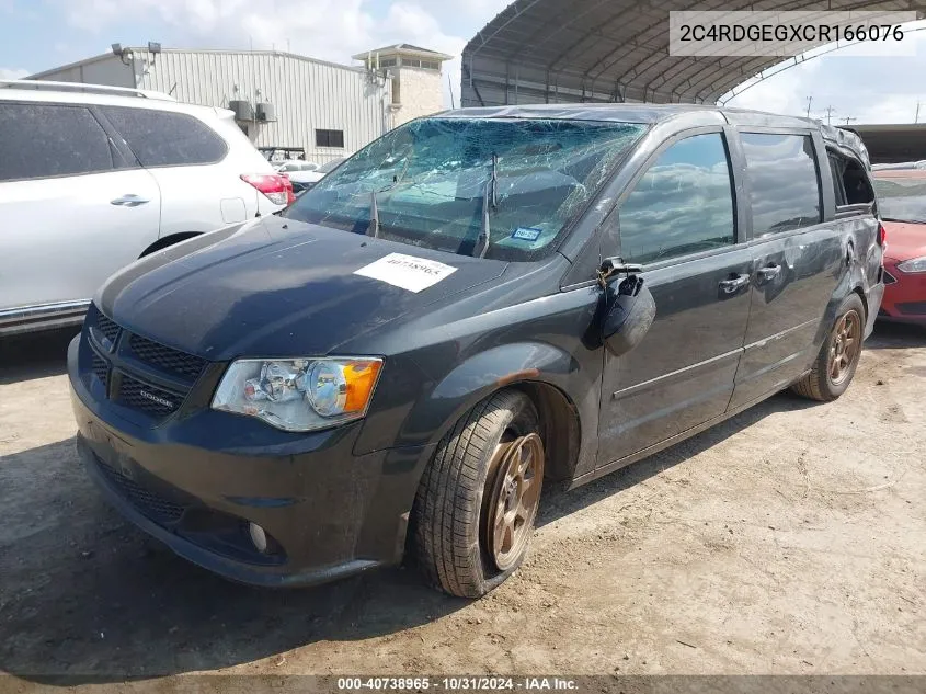 2012 Dodge Grand Caravan R/T VIN: 2C4RDGEGXCR166076 Lot: 40738965