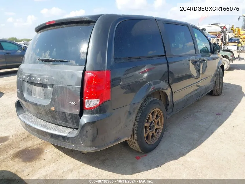 2012 Dodge Grand Caravan R/T VIN: 2C4RDGEGXCR166076 Lot: 40738965