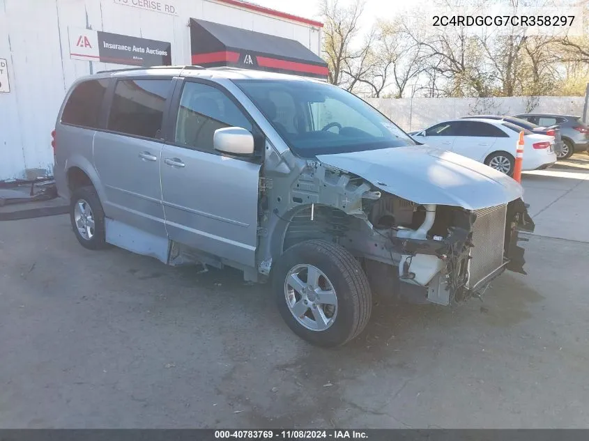 2012 Dodge Grand Caravan Sxt VIN: 2C4RDGCG7CR358297 Lot: 40783769