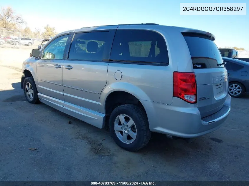 2012 Dodge Grand Caravan Sxt VIN: 2C4RDGCG7CR358297 Lot: 40783769