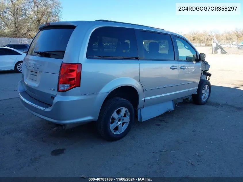 2012 Dodge Grand Caravan Sxt VIN: 2C4RDGCG7CR358297 Lot: 40783769