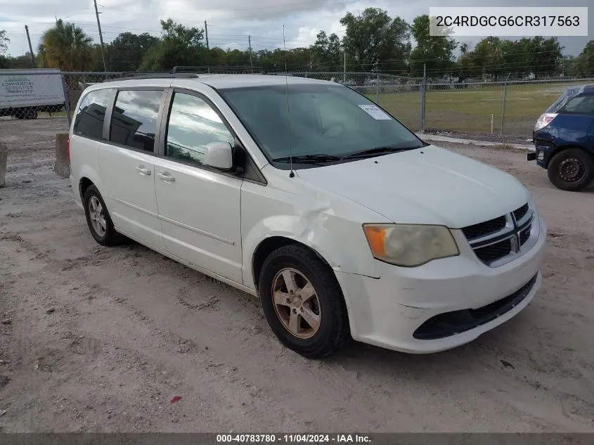 2012 Dodge Grand Caravan Sxt VIN: 2C4RDGCG6CR317563 Lot: 40783780