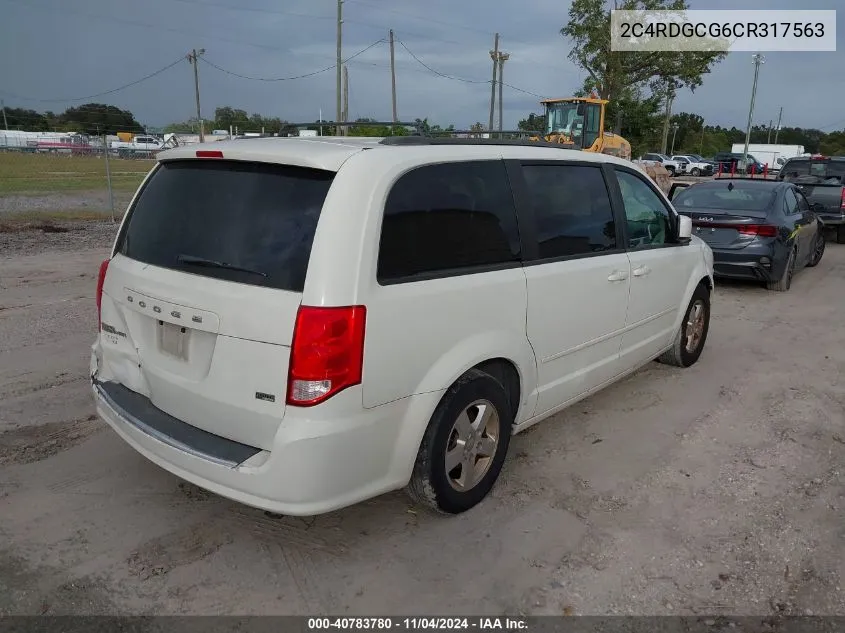 2C4RDGCG6CR317563 2012 Dodge Grand Caravan Sxt