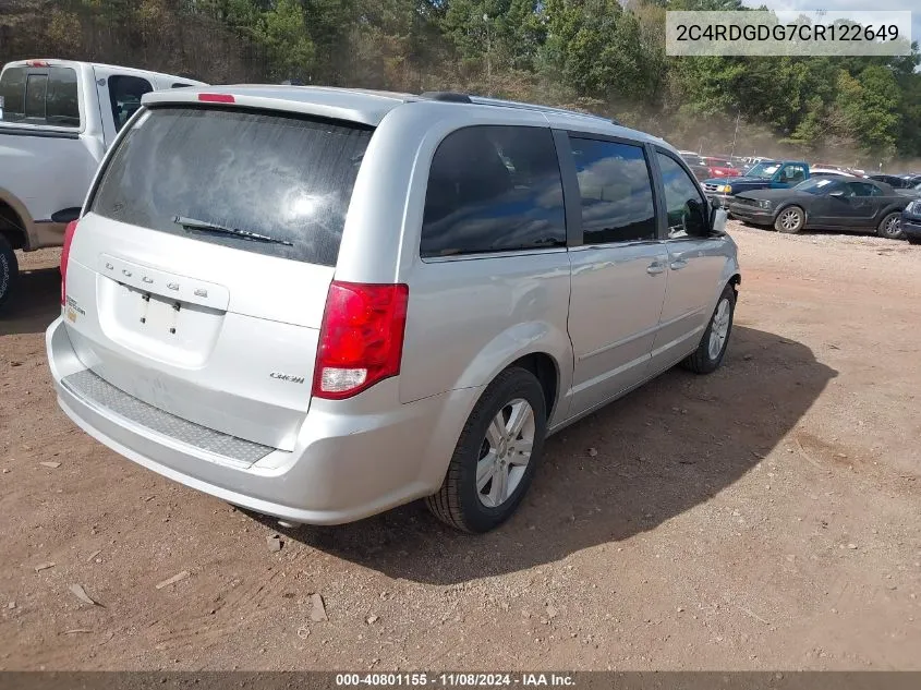 2012 Dodge Grand Caravan Crew VIN: 2C4RDGDG7CR122649 Lot: 40801155