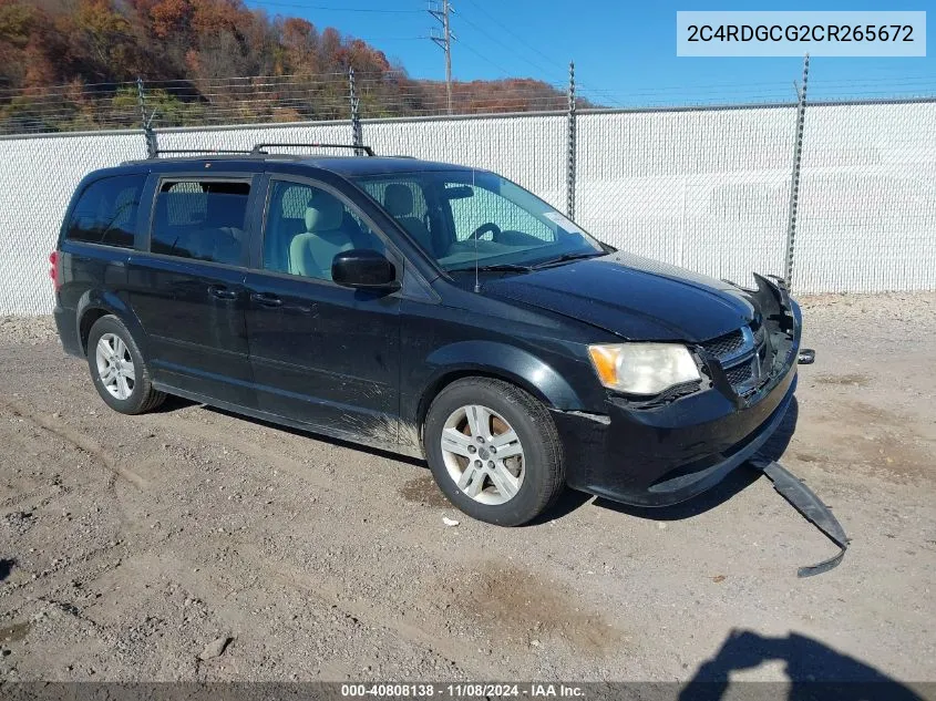 2012 Dodge Grand Caravan Sxt VIN: 2C4RDGCG2CR265672 Lot: 40808138