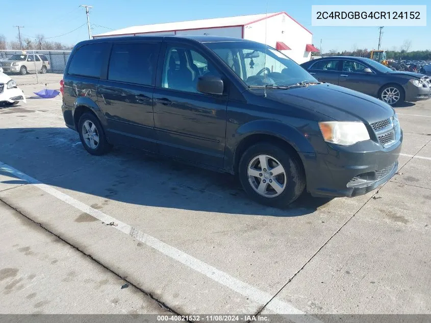 2C4RDGBG4CR124152 2012 Dodge Grand Caravan Se/Avp