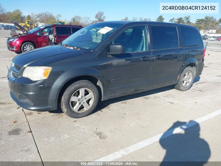 2C4RDGBG4CR124152 2012 Dodge Grand Caravan Se/Avp