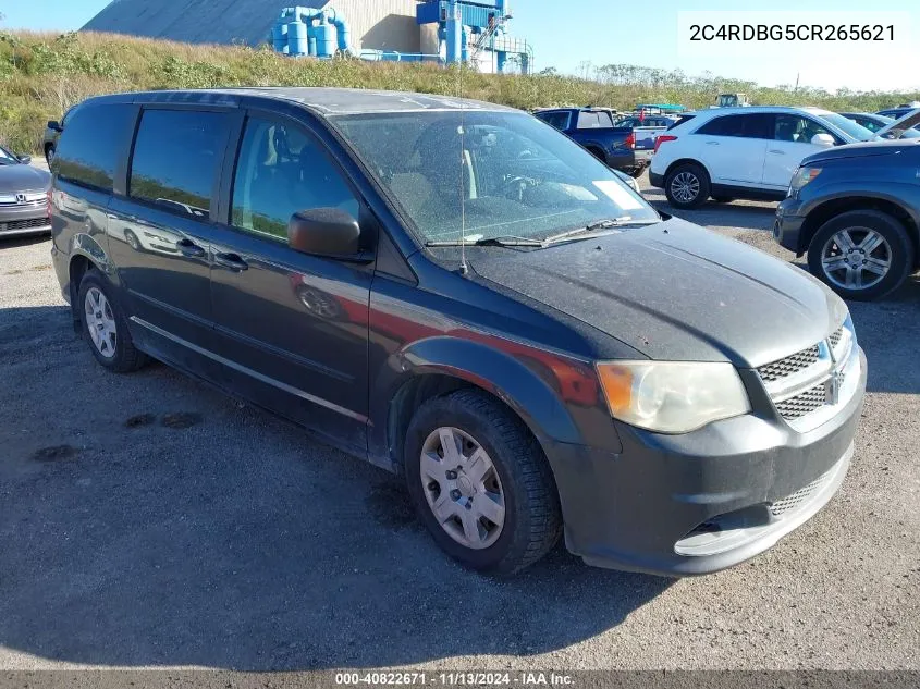 2C4RDBG5CR265621 2012 Dodge Grand Caravan Se/Avp