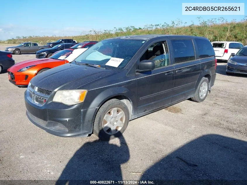 2C4RDBG5CR265621 2012 Dodge Grand Caravan Se/Avp