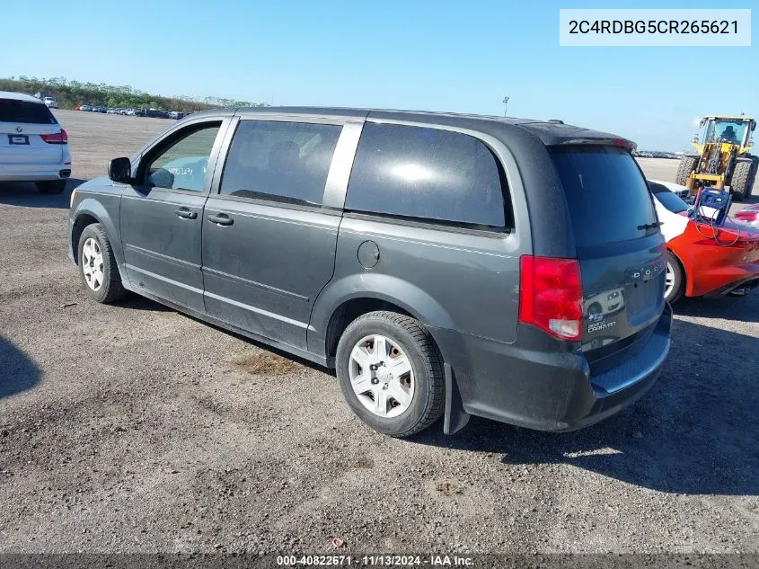 2C4RDBG5CR265621 2012 Dodge Grand Caravan Se/Avp