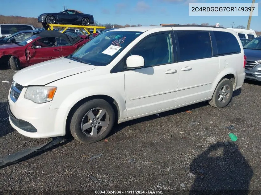 2C4RDGCG7CR149397 2012 Dodge Grand Caravan Sxt