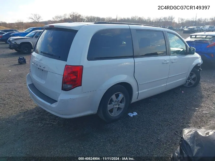 2C4RDGCG7CR149397 2012 Dodge Grand Caravan Sxt