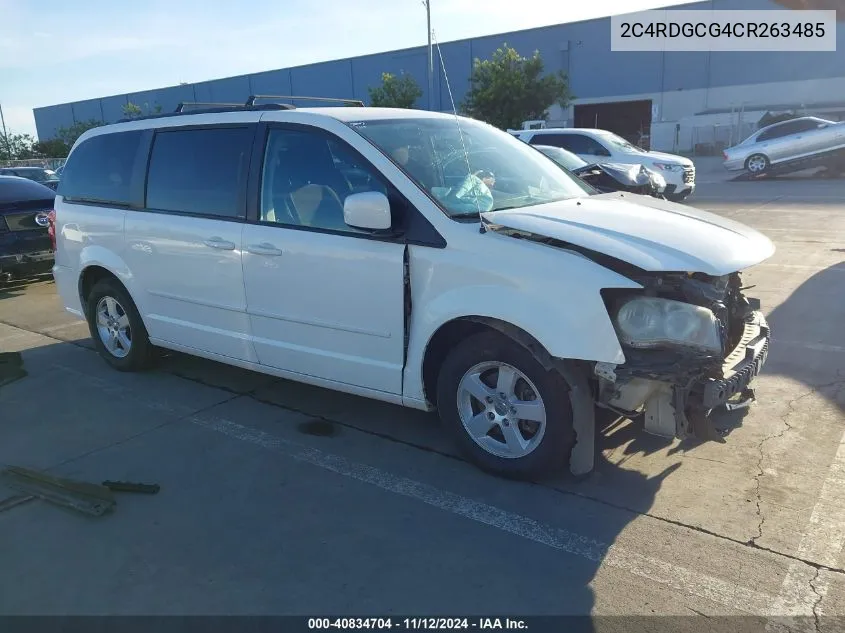 2012 Dodge Grand Caravan Sxt VIN: 2C4RDGCG4CR263485 Lot: 40834704