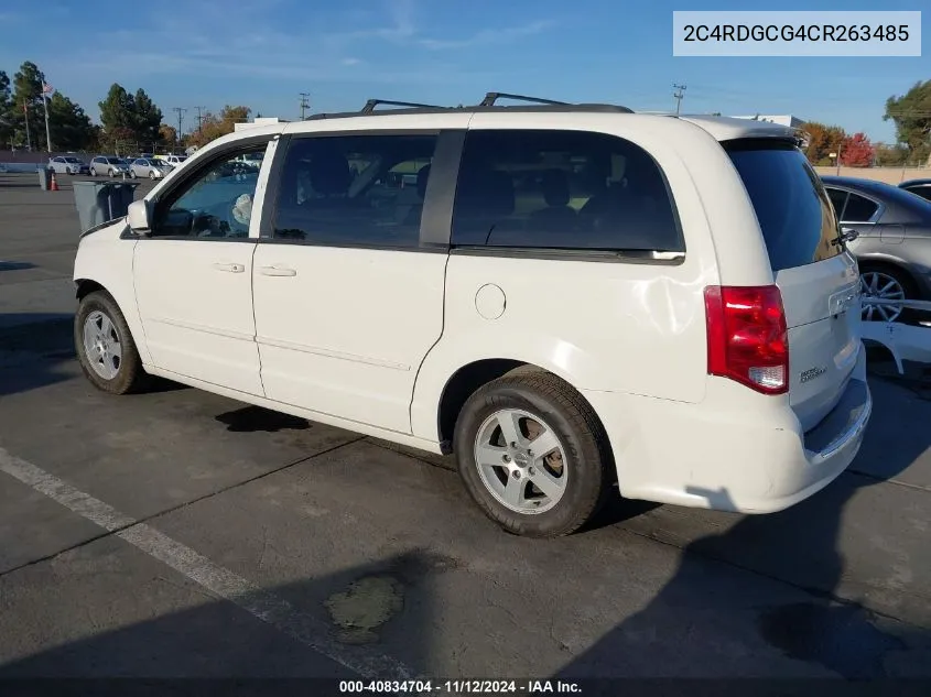 2012 Dodge Grand Caravan Sxt VIN: 2C4RDGCG4CR263485 Lot: 40834704