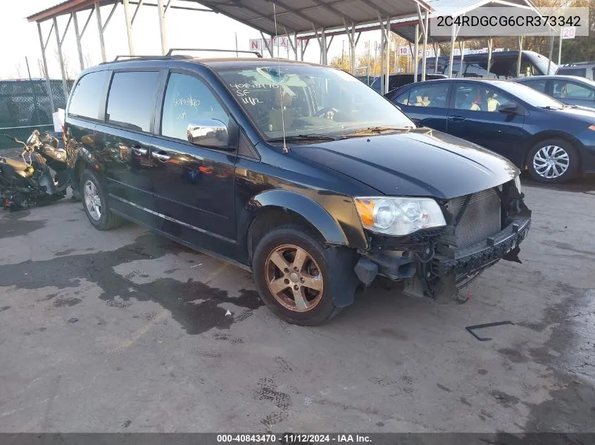 2012 Dodge Grand Caravan Sxt VIN: 2C4RDGCG6CR373342 Lot: 40843470