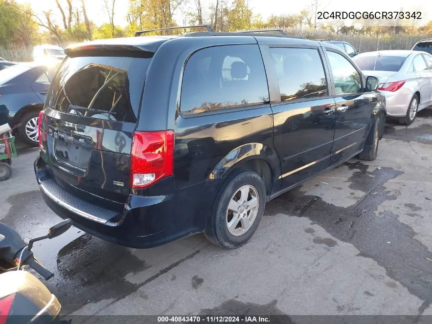 2012 Dodge Grand Caravan Sxt VIN: 2C4RDGCG6CR373342 Lot: 40843470