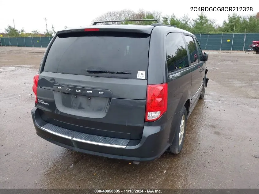 2012 Dodge Grand Caravan Sxt VIN: 2C4RDGCG8CR212328 Lot: 40858595