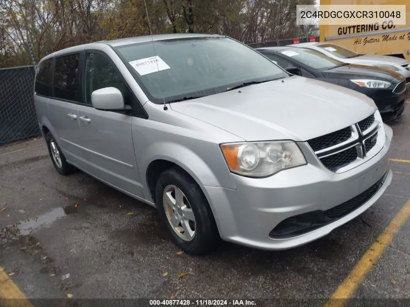 2C4RDGCGXCR310048 2012 Dodge Grand Caravan Sxt