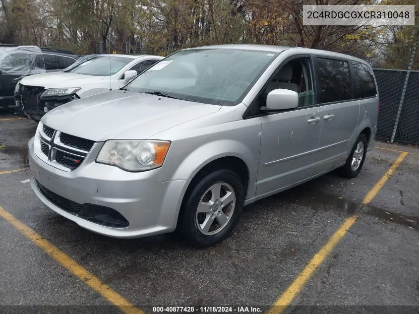 2C4RDGCGXCR310048 2012 Dodge Grand Caravan Sxt